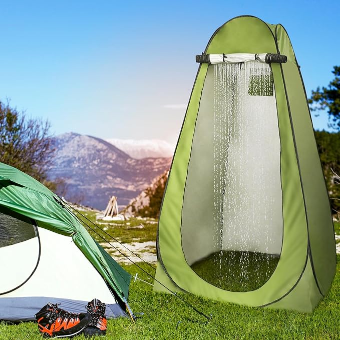 Pop Up Shower Tent Outdoor: Portable Camping Privacy Shower Tent with Carry Bag for Camping Hiking Beach Toilet Shower Bathroom