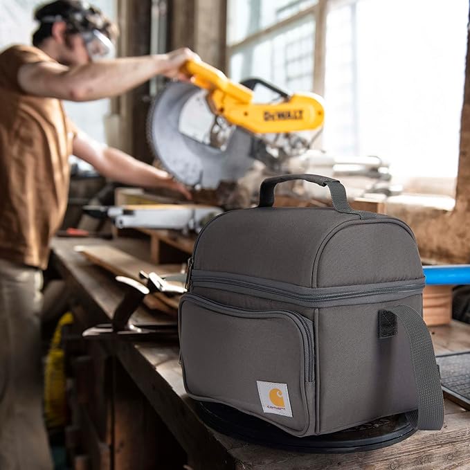 Carhartt Camping Cooler, Worksite Lunchbox, Soft Shell Cooler for Construction Sites, Work and Everyday Use Cooler, Gray