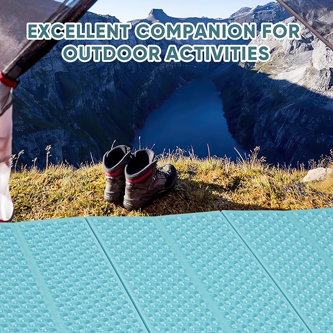 Ultralight Foam Sleeping Pad, Waterproof Closed Cell Foam Pad for Superior Insulation, Folding Sleeping Mat for Compact Storage, Foldable and Portable for Hiking and Camping