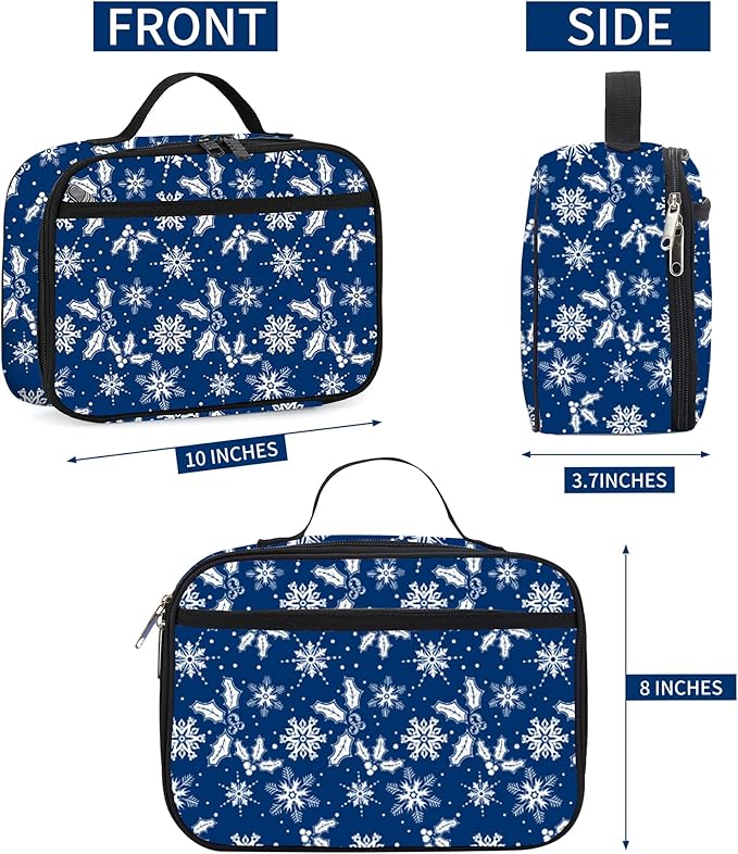 rickyh style Lunch Box with Padded Liner, Spacious Insulated Lunch Bag Durable Thermal Lunch Cooler Pack with Strap for Men Women Boys Girls Adults School Sports Beach Picnic Work Camp,2 Pocket