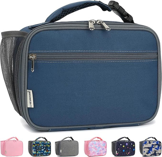 Insulated Lunch Box for School, Thermal Reusable Durable Freezable Lunch Bags for Kids Boys Girls Men Women - Small Soft Cooler Portable Lunch Tote Kit for Work Picnic Travel,Cyan