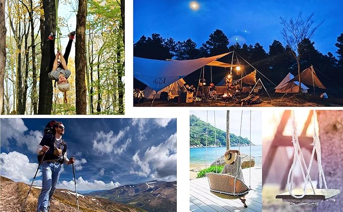 1/2 in x 32 FT Boat Marine Rope for Canyoneering, Floating, Fishing, Rafting, Camping, Hiking, Hunting, Anchor, Arborist Tree, Rafting, Rescue Nylon/Polyester Blue with Hook