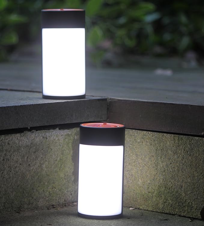 Survival Camping Lantern, Rechargeable LED Camping Lantern,62LEDs,3 Modes & SOS, Rechargeable for 4hrs, Small & Light, Emergency Light for Blackout, Hurricane Hiking Light (Black)