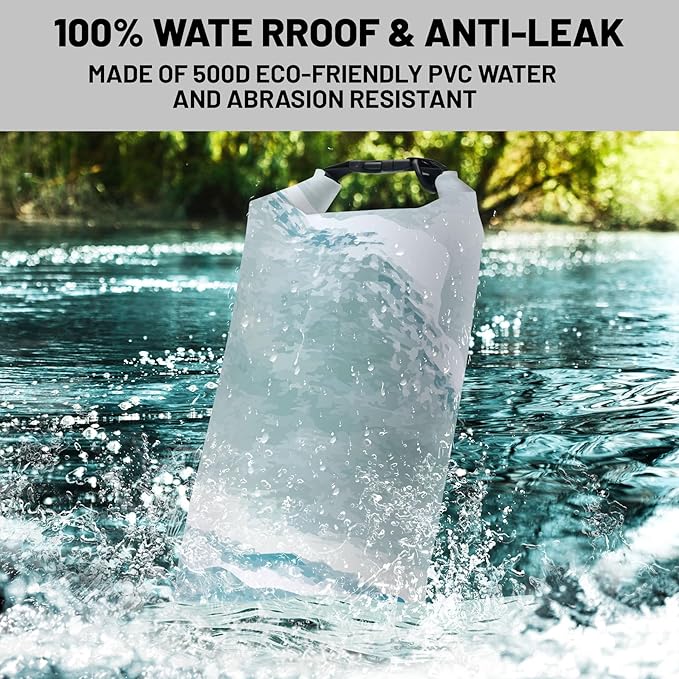 Waterproof Dry Bag,Roll Top Summer Ocean Coastal Beach Sea Waves Waterproof Backpack 5L/10L/20L Floating and Lightweight Bags for Kayaking, Boating, Swimming and Camping with Waterproof Phone Case