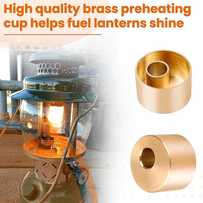 Kerosene Lantern Preheater Cup for Coleman Lanterns - Brass Lantern Accessory, Fits Coleman Lantern Parts (Part Number 2015101)