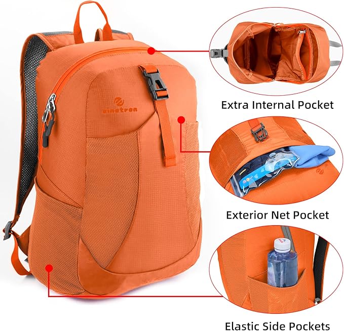 sinotron 22L Lightweight Packable Hiking Backpack, Small Hiking Backpack Day Pack for Women Men Travel Camping Vacation