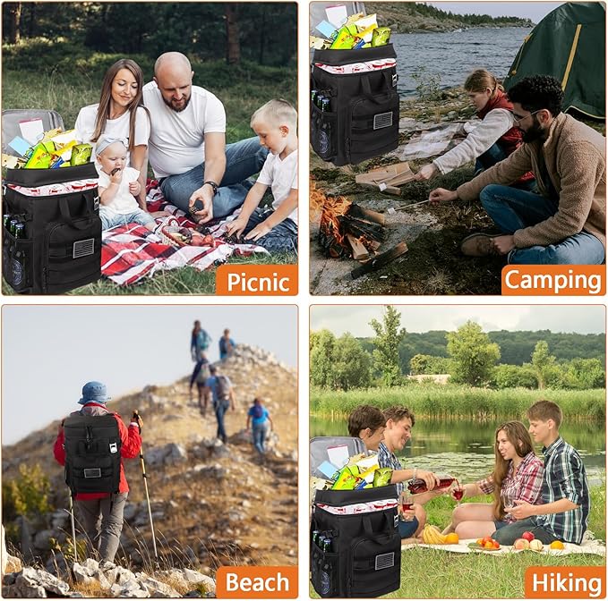 Hp hope Tactical Cooler Backpack, 43L Backpack Cooler Insulated Leak Proof