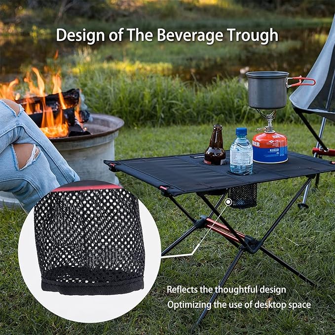 Naturehike Oxford Ultralight Rectangular Folding Table Picnic Camping Table Kitchen Table Portable Hiking Camping Outdoor (Black)