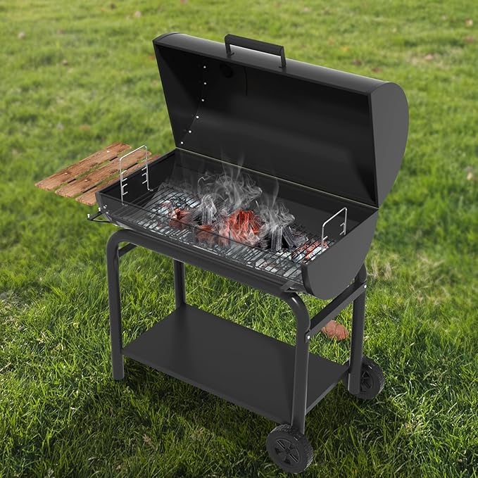 MixRBBQ 23" to 34" Universal Ash pan with 2 Fire Hanger for Chargriller Charcoal 1224, 1324, 2121, 2222, 2727, 2828, 2929, Charbroil 17302056 Oklahoma Joe Charcoal Ash Pan, Grill Replacement Part