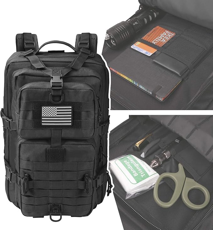 MOLLE Assault Pack, Tactical Backpack Military Army Camping Rucksack, 3-Day Pack