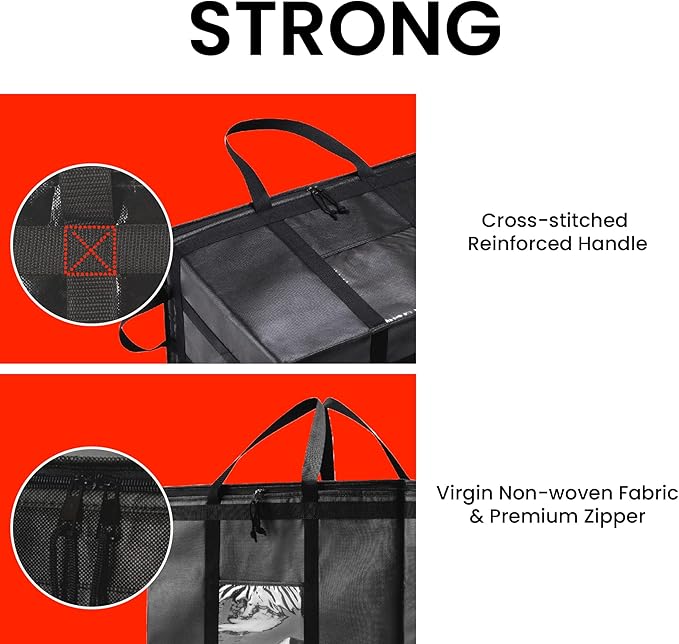 NZ home 3XL Insulated Cooler Bag and Food Warmer for Delivery & Grocery Shopping with Zippered Top, Green (1 Pack)