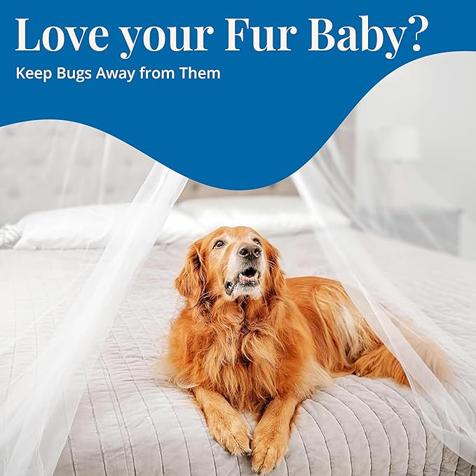 Mosquito Netting for Bed, Extra Large Mosquito Net Covers Single to California King Size Beds, Bug Net for Camping, Crib Canopy, Premium Quality for Indoor Outdoor Use and Travel