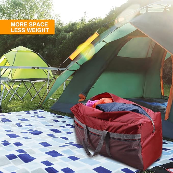 REDCAMP Foldable Travel Bag, Large Sports Bag, 75L/96L/100L, Lightweight Waterproof Tote Bag