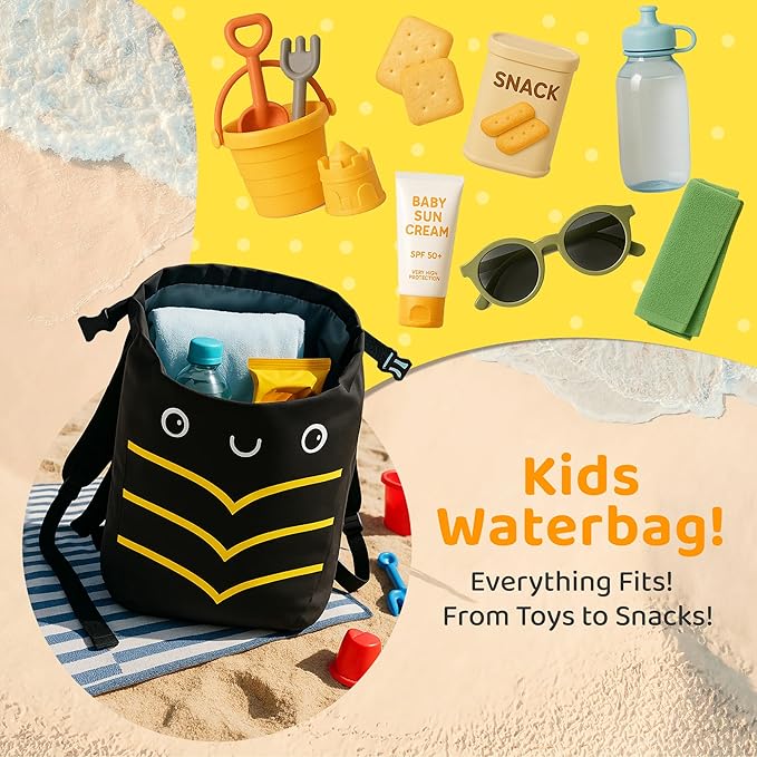 Kids Beach Bag Dry Bag Water Proof Resistent Travel Backpack Sacks for swimming Waterproof Backpack (Dragon Fly, 5L)