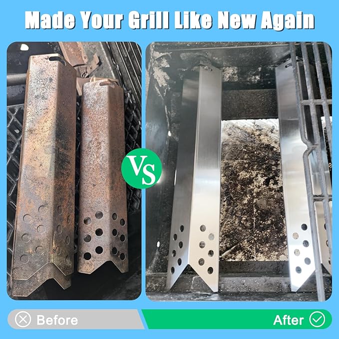 Adviace 5210050 Heat Tents for Expert Grill BG2824B Grill Parts, 4-Pack Heat Plates Heat Shields for Expert Grill BG2824B BG2824BP 4 Burner Gas Grill & Fire King BG2824BP-L, BG2824B Heat Plates