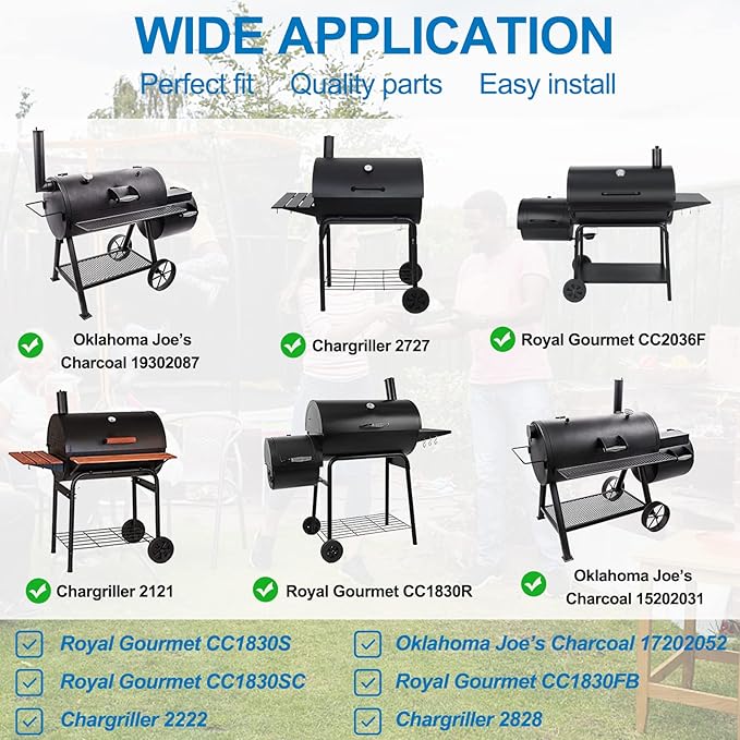 Uniflasy 23.62" to 35.43" Adjustable Ash Pan Replacement for Chargriller 5050 1224 5072 5650 1324 2121 2222 2123 E1224, Fit Oklahoma Joe’s Charcoal Grills, Royal Gourmet, Charbroil Replacement Part