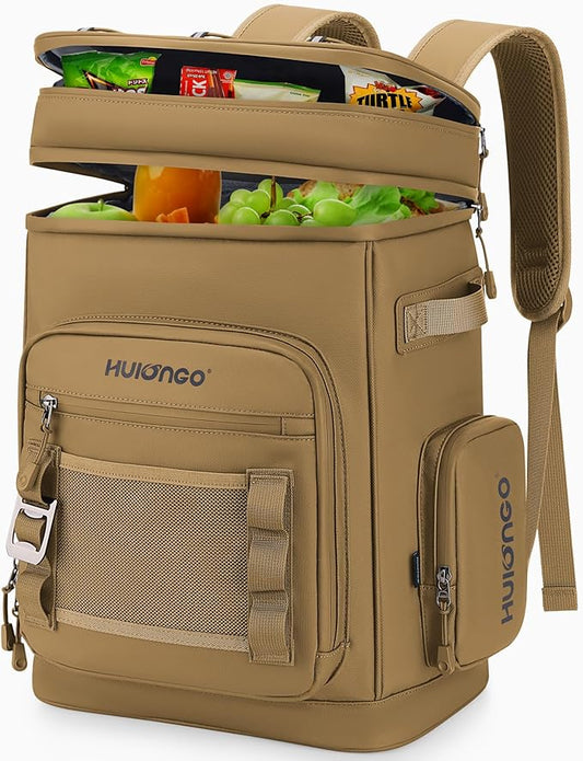 Large Waterproof Insulated Cooler Backpack for Men & Women, Leak Proof Cooler Backpack for Camping, Beach, Fishing, Picnic, Travel, Outdoor, 30L, 48Cans