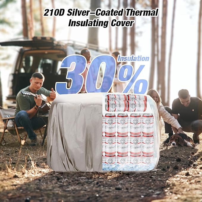 Insulated Cooler Bag 48/75 Cans, Soft Sided Portable Lunch Bag Coolers w/Zippered Top, Leak Proof PVC Interlayer, 5-Layer Insulation Large Ice Chest Bag for Travel, Camping, Beach, Picnic