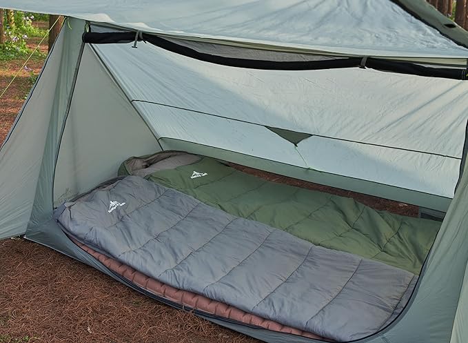 Lightweight Mummy Sleeping Bag 2.87lbs, Backpacking Sleeping Bag 42℉-55℉, Nylon Shell and Lining, Compact, Ultralight Sleeping Bag for Backpacking Camping Hiking