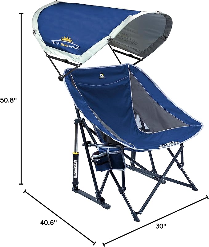 GCI Outdoor Pod Rocker Outdoor Rocking Chair with SunShade Canopy