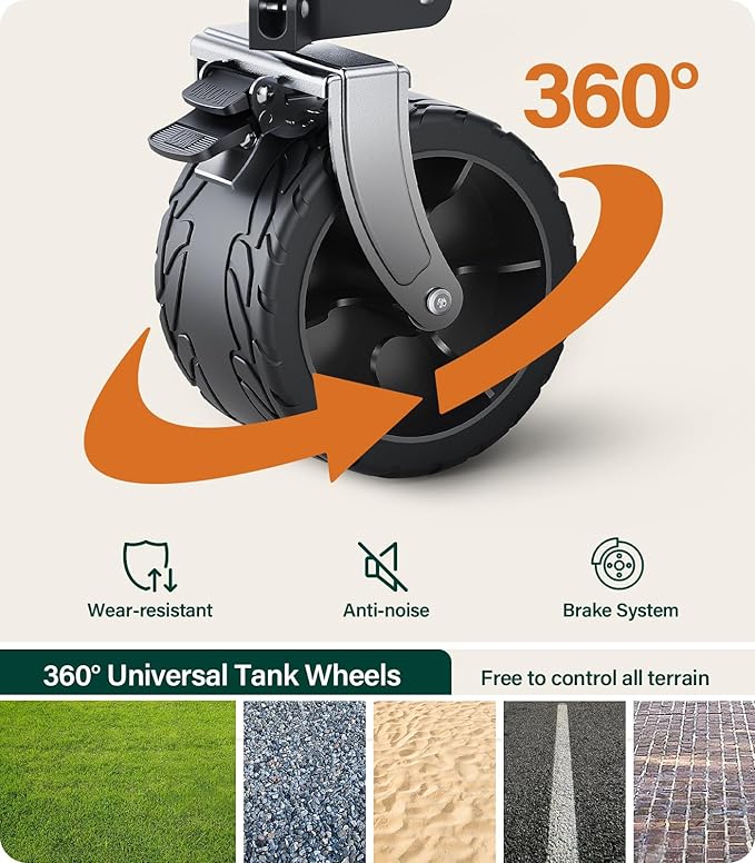 440Lbs Collapsible Wagon Cart with Big Wheels, Ideal for Beach, Camping, Garden, Sports & Transport