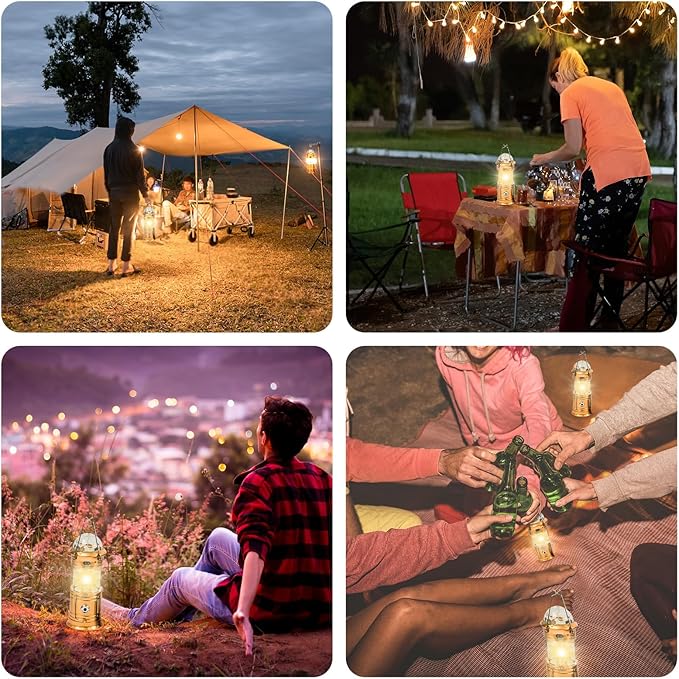 LED Camping Lantern Rechargeable, Waterproof Camping Lights for Charging Phone, RGB Tent Lights for Outdoor Party, Emergency, Hurricane, Storms and Outages, 3 Light Modes