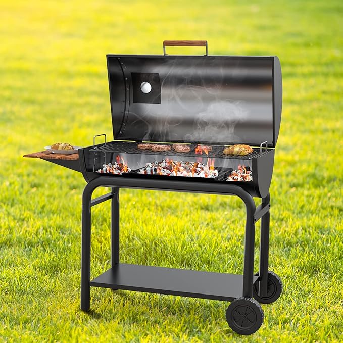 23" to 34" Adjustable Ash Pan for Charcoal Grill Chargriller 1224 1324 2121 2222 2123,Oklahoma Joe Charcoal Grill Royal Gourmet, Ash Pan with 2PC Fire Grate Hanger