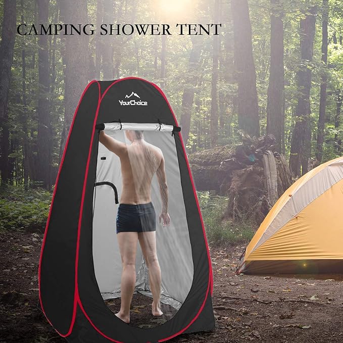 Your Choice Pop Up Privacy Shower Tent - Portable Changing Tent for Camping, Beach & Hiking - 6.2FT Lightweight with Carry Bag, Quick Setup & Full Coverage