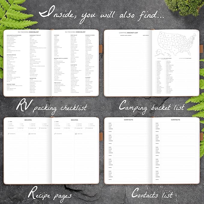 Clever Fox Camping Journal – Camper Log Book & RV Trip Planner – Outdoor Camp Journal & Adventure Travel Notebook – 12 Trips Total, 8 Pages per Trip – Hardcover, A5 Size (Brown)