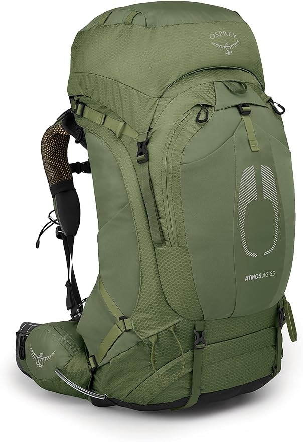 Osprey Atmos AG 65L Men's Backpacking Backpack, Mythical Green, L/XL