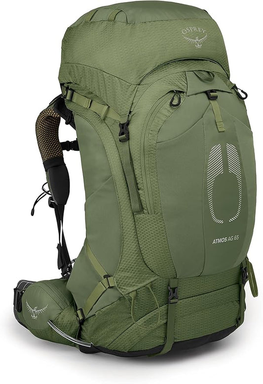 Osprey Atmos AG 65L Men's Backpacking Backpack, Mythical Green, L/XL