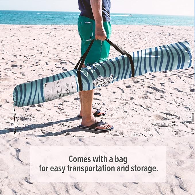 Qipi Beach Cabana - Easy to Set Up Canopy, Waterproof, Portable 6' x 6' Beach Shelter, Included Side Wall, Shade with UPF 50+ UV Protection, Ultimate Sun Umbrella - for Kids, Family & Friends