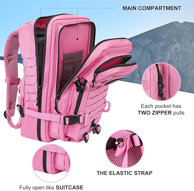 MOLLE Assault Pack, Tactical Backpack Military Army Camping Rucksack, 3-Day Pack