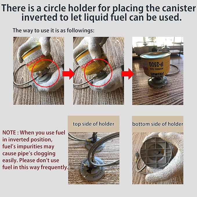 CAMPINGMOON 27.6-inch Multi-Function Gas Hose for EN417 Lindal Valve Screw-on Type Canister and Device Z21-70