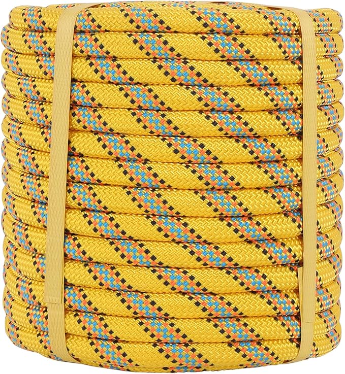 Arborist Rope Climbing Rope(1/2in x 100ft) 48 Strands Tree Rope for Climbing Tree Swing Pulling Sailing