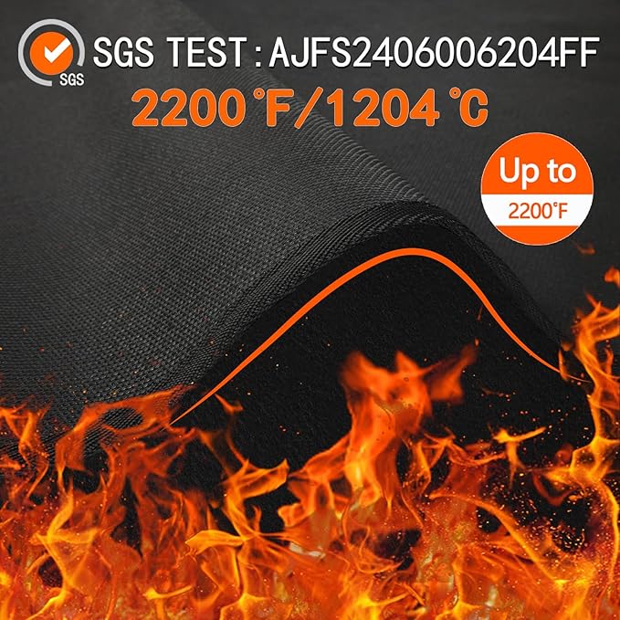 Fire Pit Mats for Under Fire Pit Compatible with Solo Stove Accessories Compatible with Solo Stove, 3-Layer Fireproof Under Grill Mats for Outdoor Grill to Protect The Deck, Patio, 39in