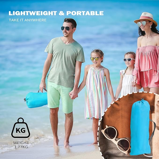 Beach Tent for 3-4 People, UPF50+ Sun Shelter with Breathable 3-Way Ventilation, 8.0mm Reinforced Fiberglass Poles, Portable Shade Canopy for Beach & Camping (Green)