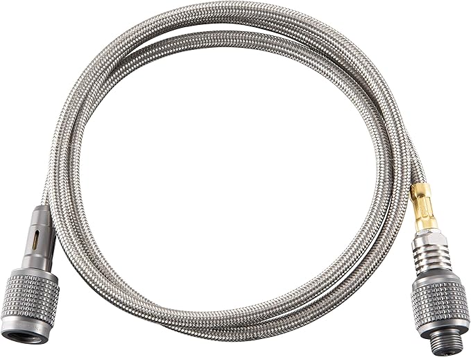 CAMPINGMOON 42.13-inch Multi-function Gas Hose for EN417 Lindal Valve Screw-on Type Canister and Device Z17