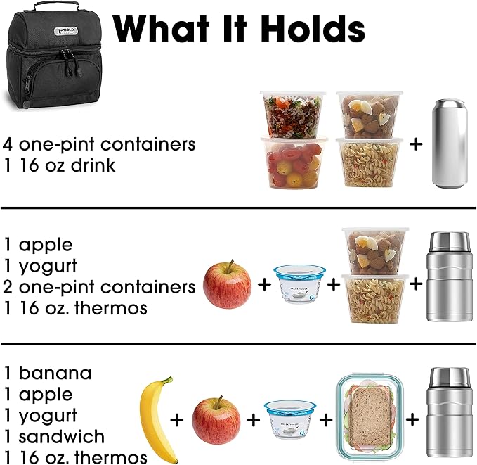 J World New York Corey Lunch Bag, Black, One Size