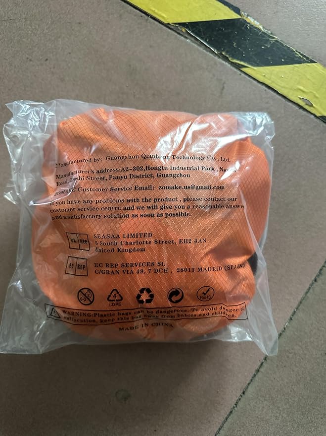 ZOMAKE Ultra Lightweight Packable Backpack 25L, Foldable Hiking Backpacks Water Resistant Small Folding Daypack for Travel(Orange)