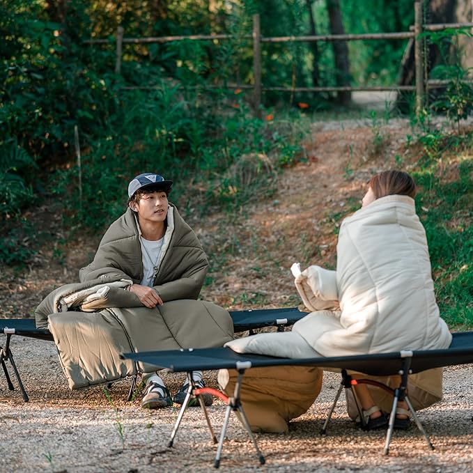 Naturehike 36-54℉ Camping Sleeping Bag for Adults, Spliceable Double Sleeping Bag 3 Seasons, Lightweight Waterproof Sleep Bags for Cold&Warm Weather