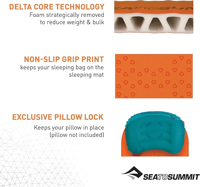 Sea to Summit Ultralight Self-Inflating Foam Sleeping Pad for Backpacking and Camping, X-Small (49 x 20 x 1 inches)