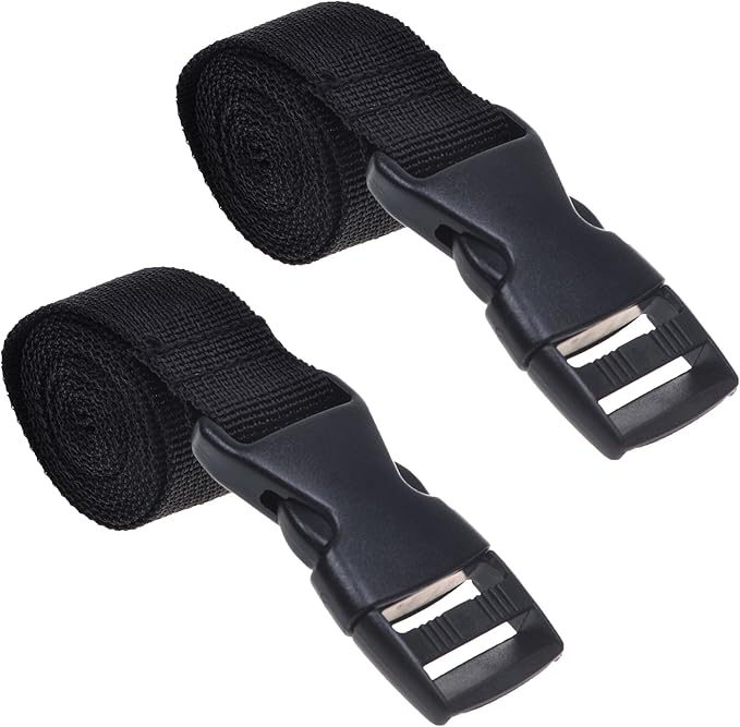 Cosmos Pack of 2 Black Color Mattress Backpack Sleeping Bag Straps for Outdoor Activities