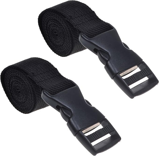 Cosmos Pack of 2 Black Color Mattress Backpack Sleeping Bag Straps for Outdoor Activities