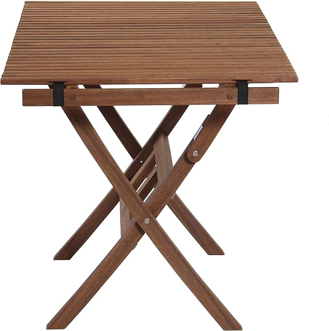 BYER OF MAINE - Pangean Roll Top Folding Wood Table, Hardwood Portable Table for Bistro, Deck, or Camping, Use Indoors or Outdoors
