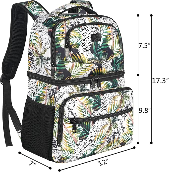 MATEIN Cooler Backpack, 26 Cans Insulated Lunch Backpack for Men Women, Leakproof Double Layer Lunch Cooler Bag Lightweight Soft Lunch Backpack with Cooler Compartment, Beach Camping Hiking Beer Gifts