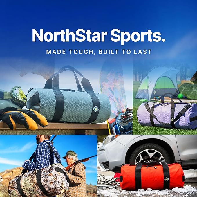 North Star Sports Large Duffle Bag for Travel Heavy Duty Gym Bag | Foldable and Weatherproof Tactical Gear Bags for Tactical Equipment, or as Carry on Travel Duffel Bags