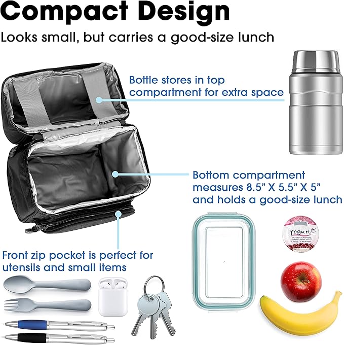 J World New York Corey Lunch Bag, Black, One Size