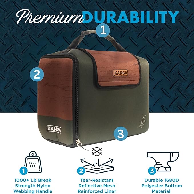 Kanga Insulated Cooler Bag - Soft Cooler Bag - Can Beer and Seltzer Drink Cooler - Insulated and Durability Tested - Kanga Kase Mate