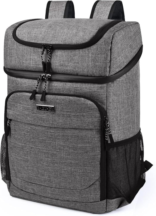 BAGLHER Lightweight Insulated Cooler Backpack - 30 Cans, Leak-Proof for Lunch, Picnic, Hiking, Camping Trips